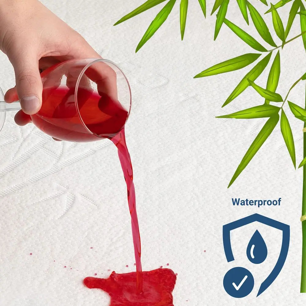 image showing wine being spilled on the bed