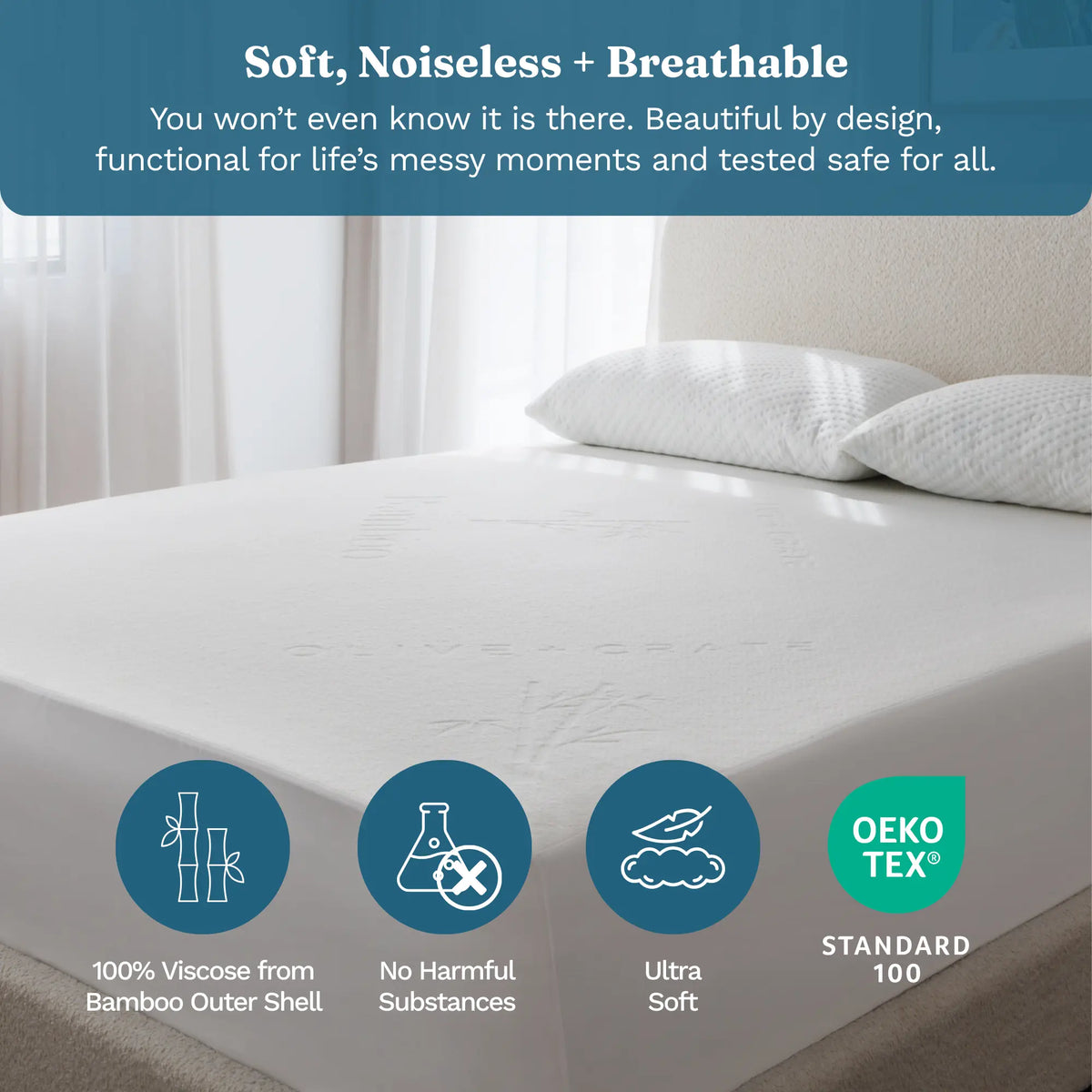 Waterproof & Cooling Bamboo Mattress Cover