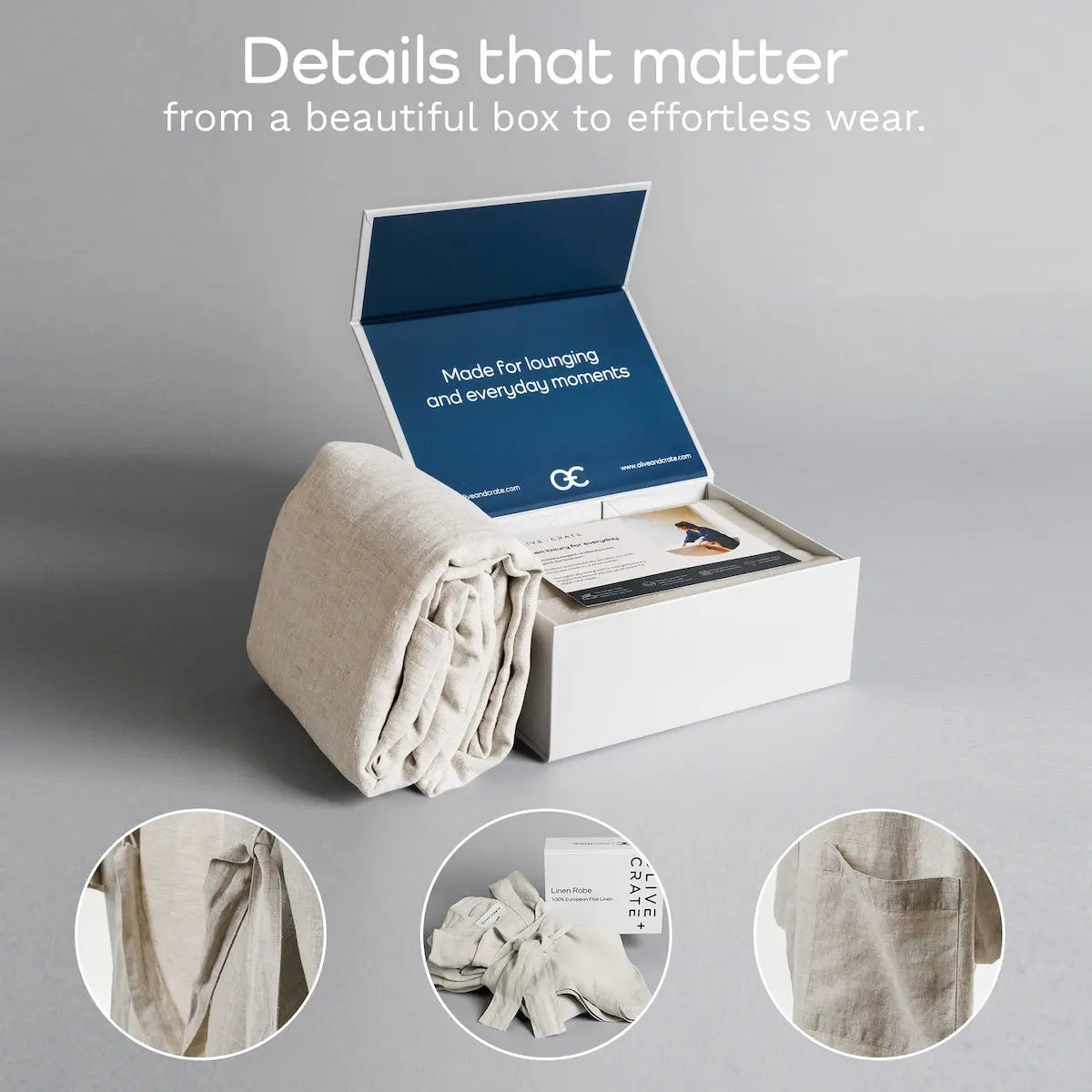 Premium 100% European Flax Linen Robe