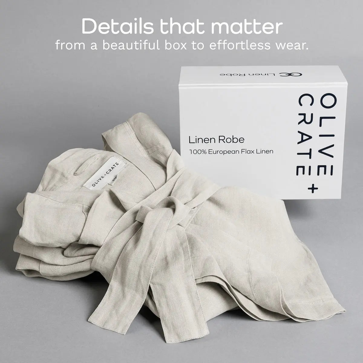 Premium 100% European Flax Linen Robe