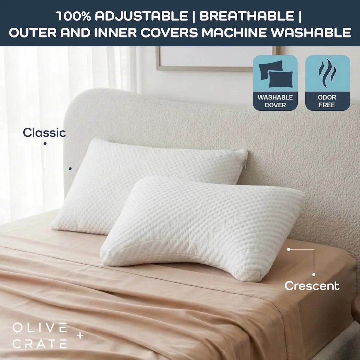 BreathePure Cooling Adjustable Pillow