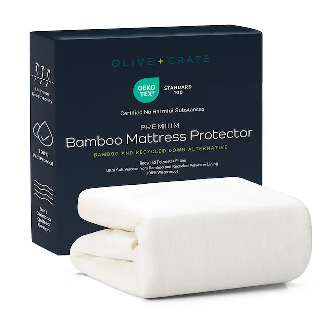 main image showing folded mattress protector and box