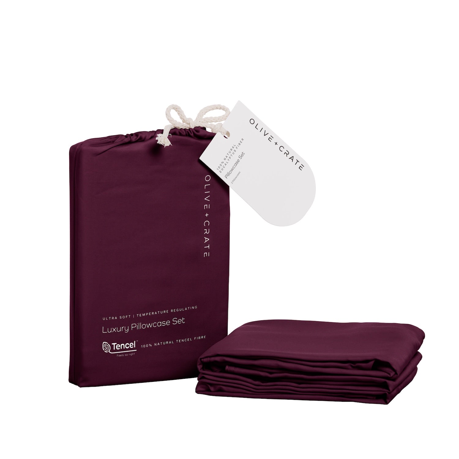 Eucalyptus - Juego de fundas de almohada de fibra TENCEL™