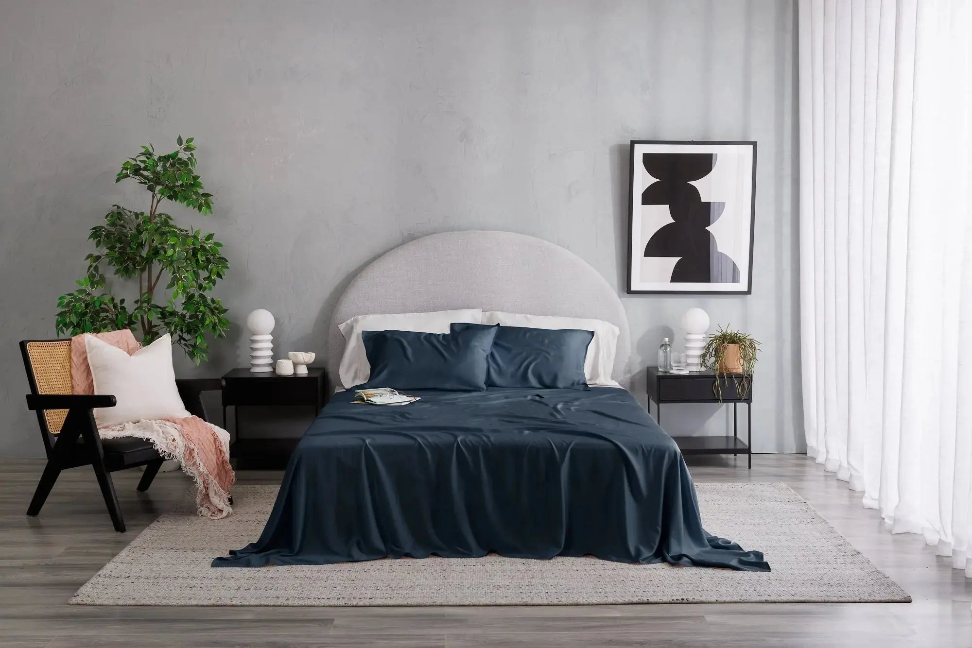 Olive + Crate Launches French Navy Across Its TENCEL™ Bedding Collection Olive + Crate