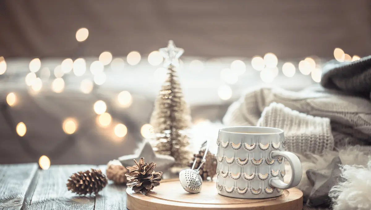 Cozy Christmas bedroom decor with soft textiles, warm lights, and winter accents for a breathable seasonal retreat.