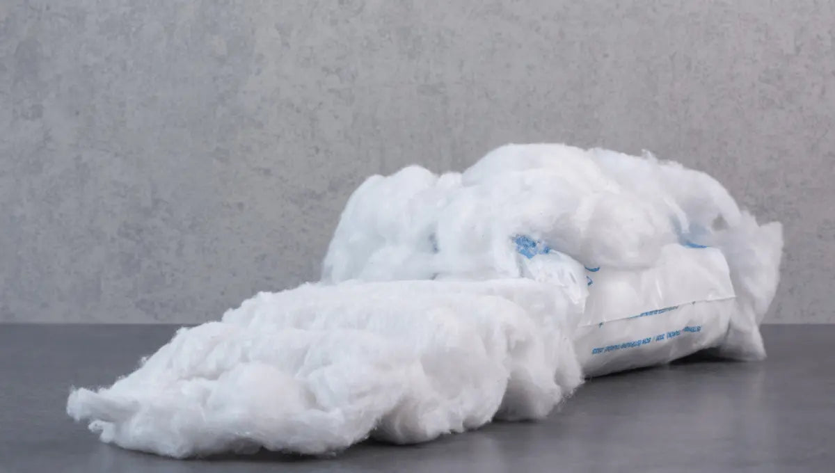 Polyester fiber fill used in down alternative bedding, often discussed when asking is down alternative toxic.