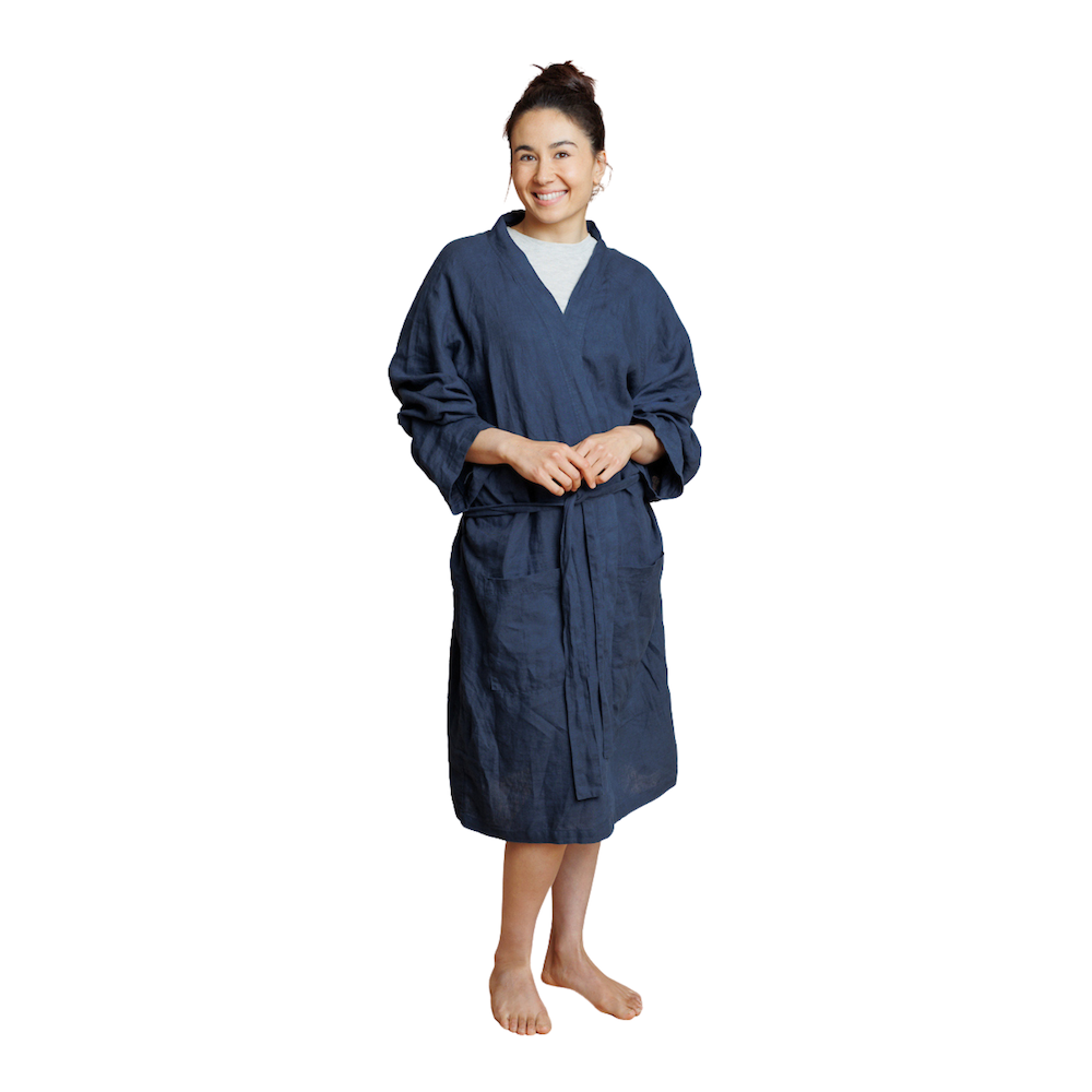 Premium 100% European Flax Linen Robe