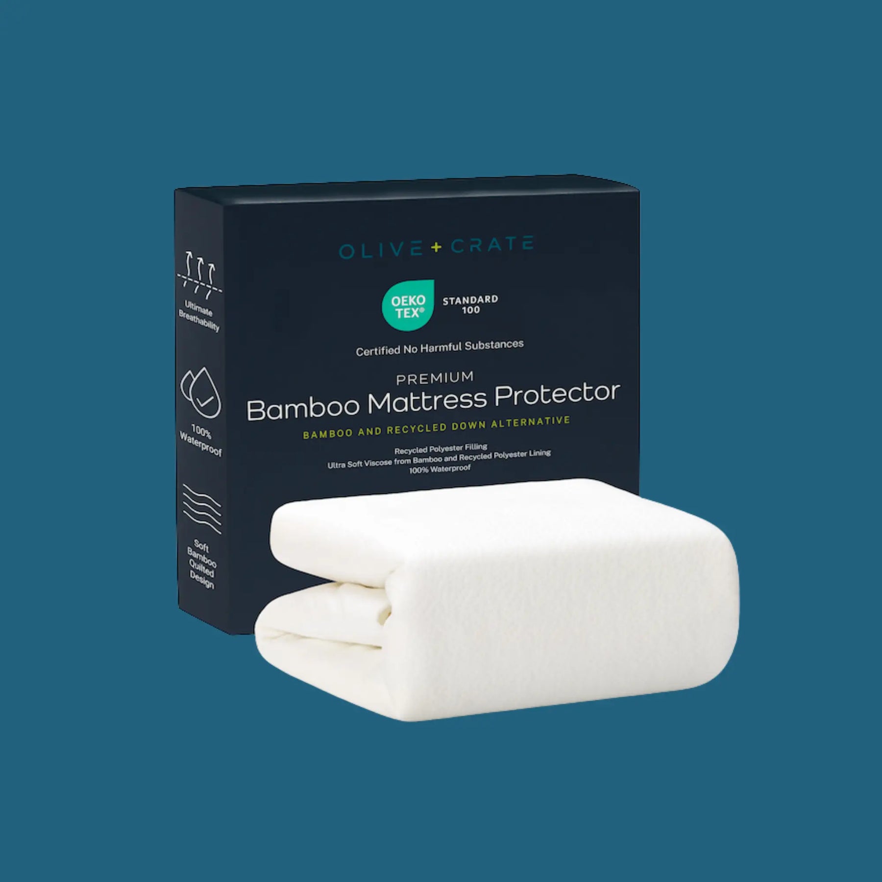 Waterproof & Cooling Bamboo Mattress Cover