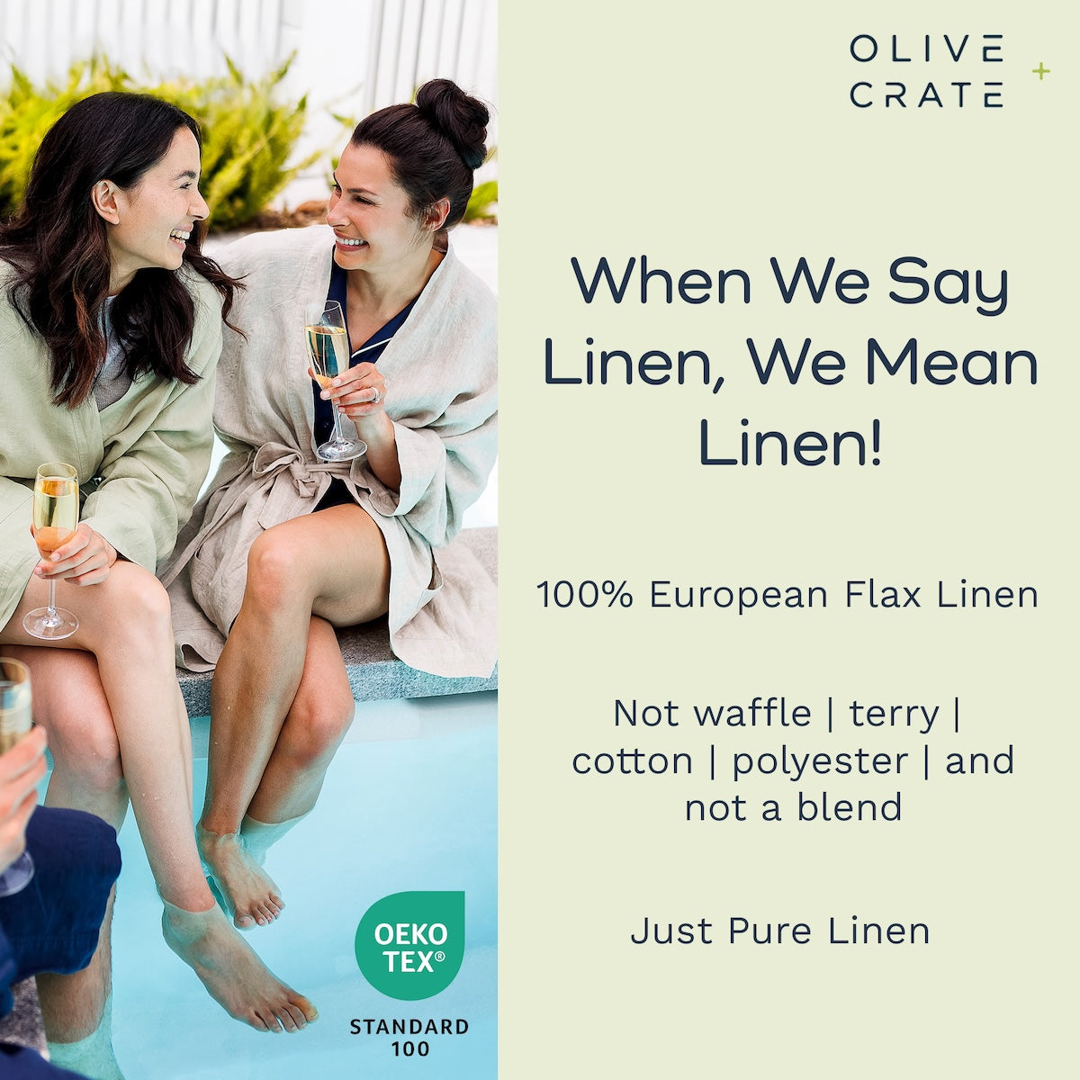 Premium 100% European Flax Linen Robe