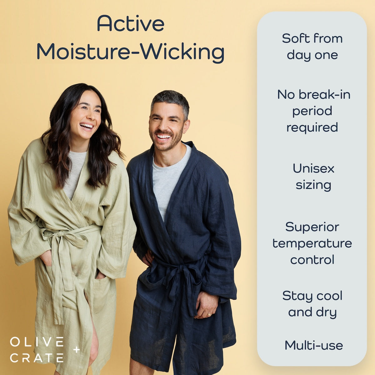 Premium 100% European Flax Linen Robe