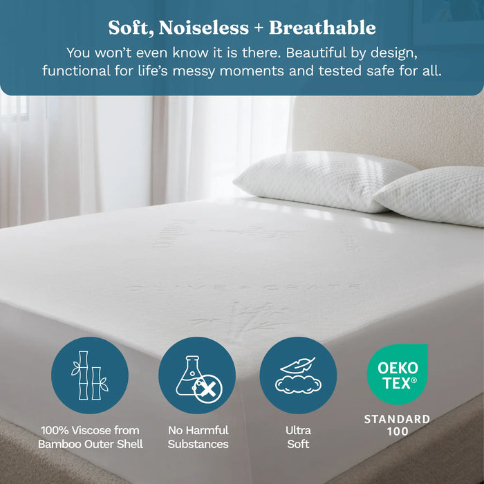 Bamboo Mattress Topper | Plush Comfort, OEKO-TEX Certified | Olive + Crate (by Bamtek)