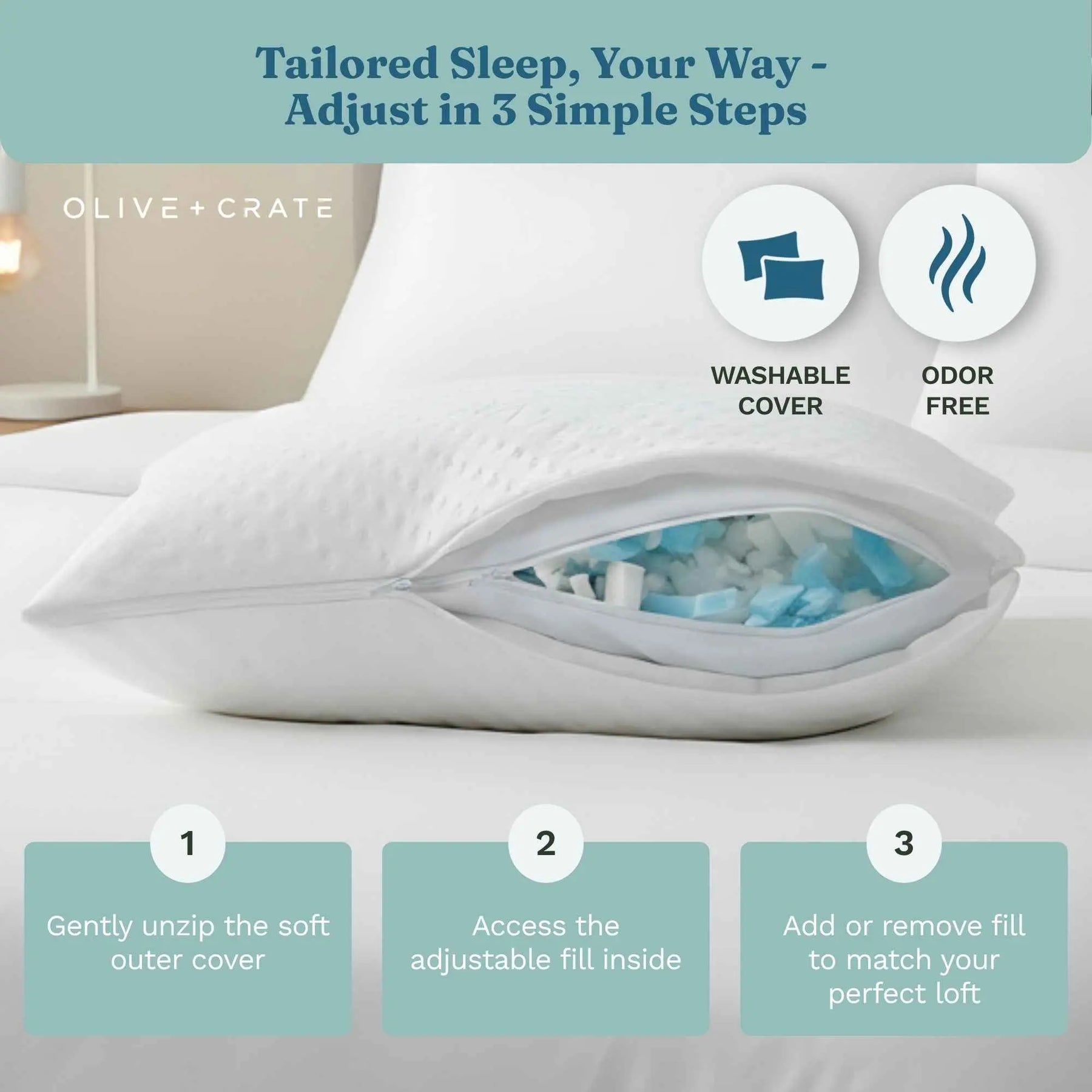 BreathePure Cooling Adjustable Pillow