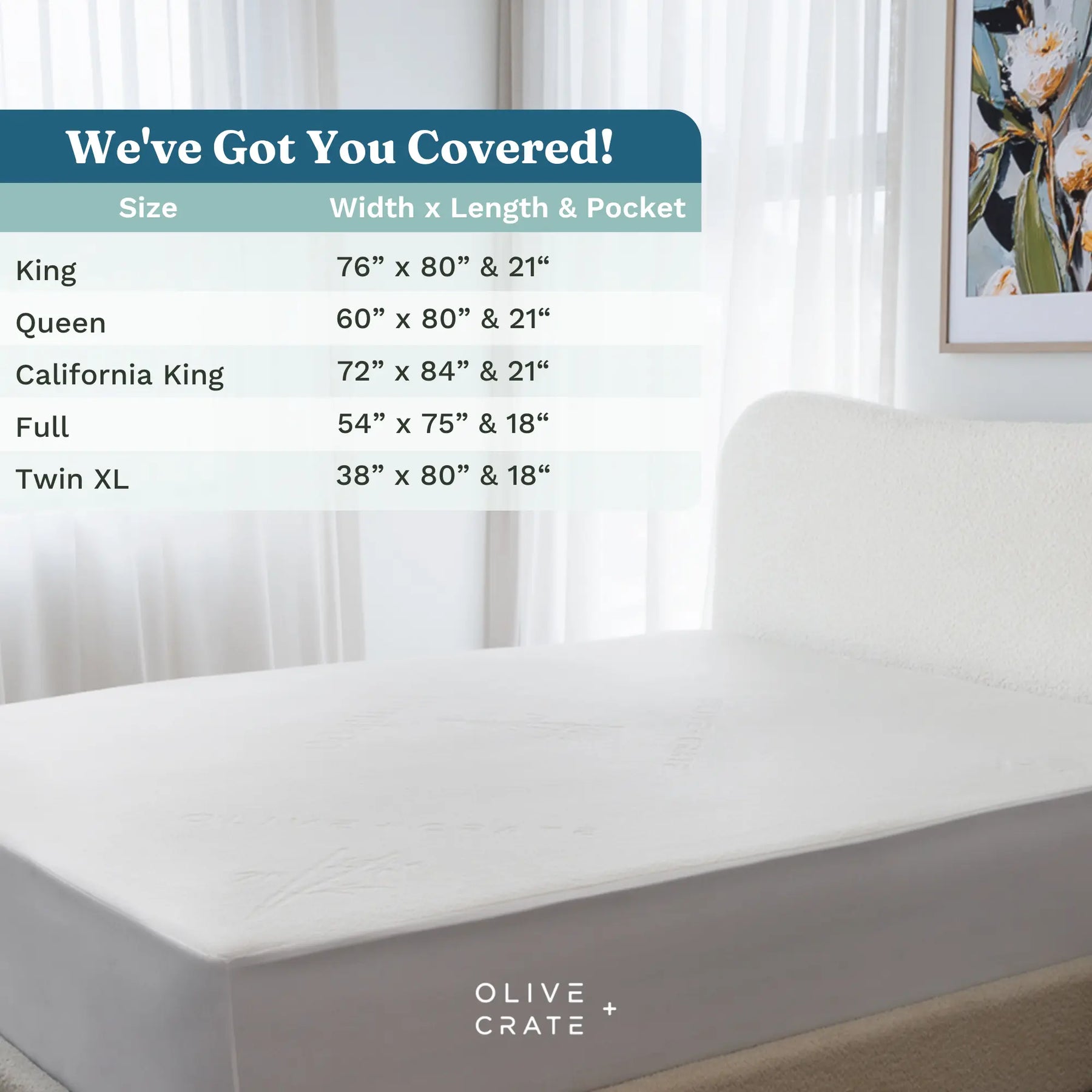 Waterproof & Cooling Bamboo Mattress Cover