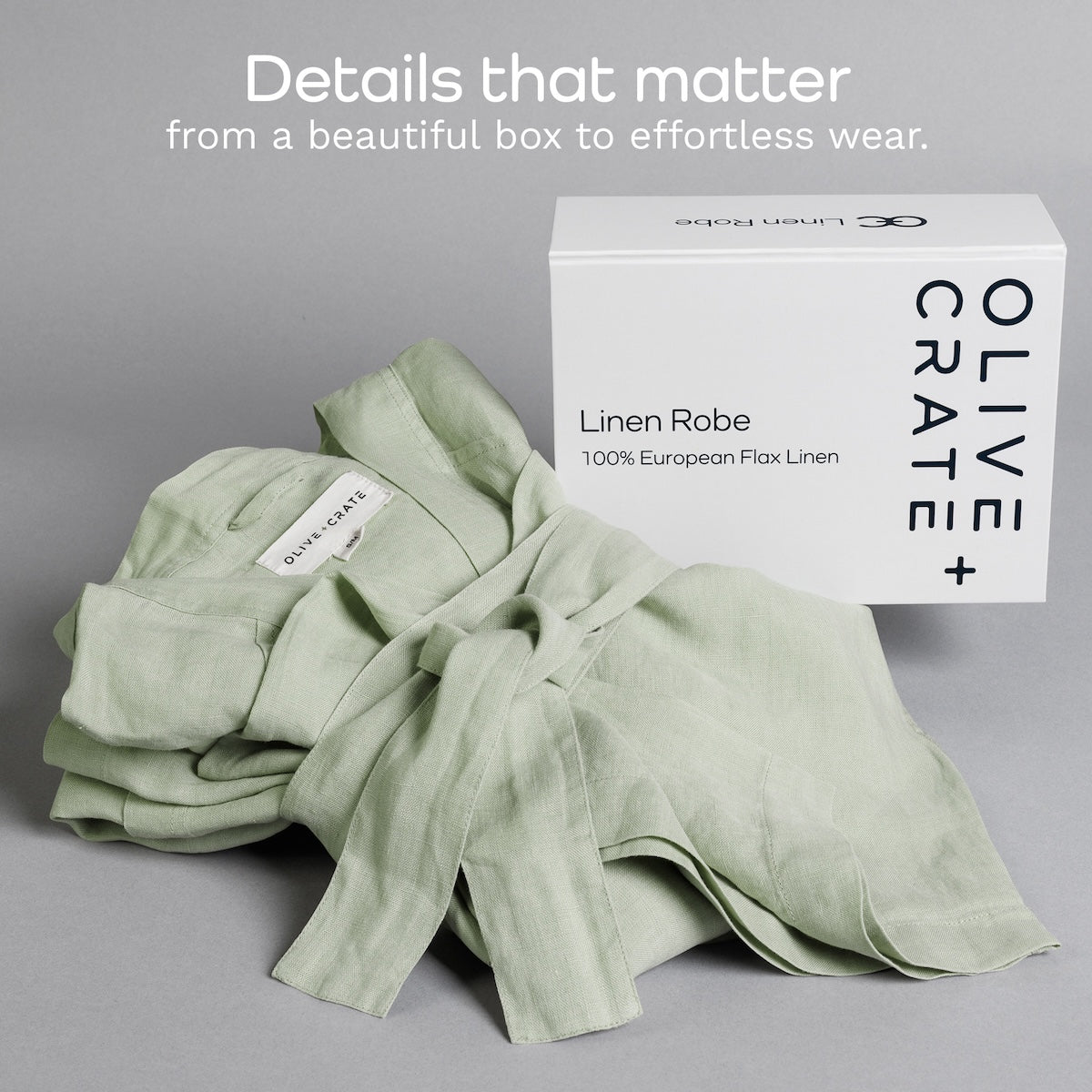 Premium 100% European Flax Linen Robe