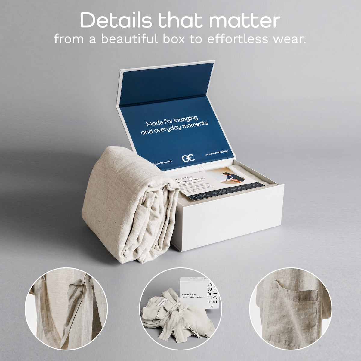 Premium 100% European Flax Linen Robe