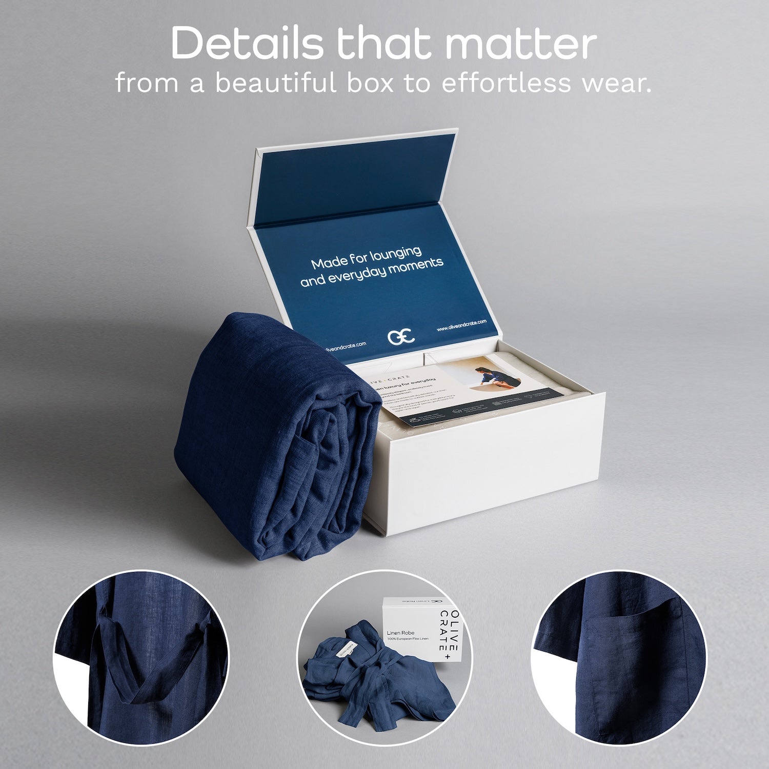 Premium 100% European Flax Linen Robe