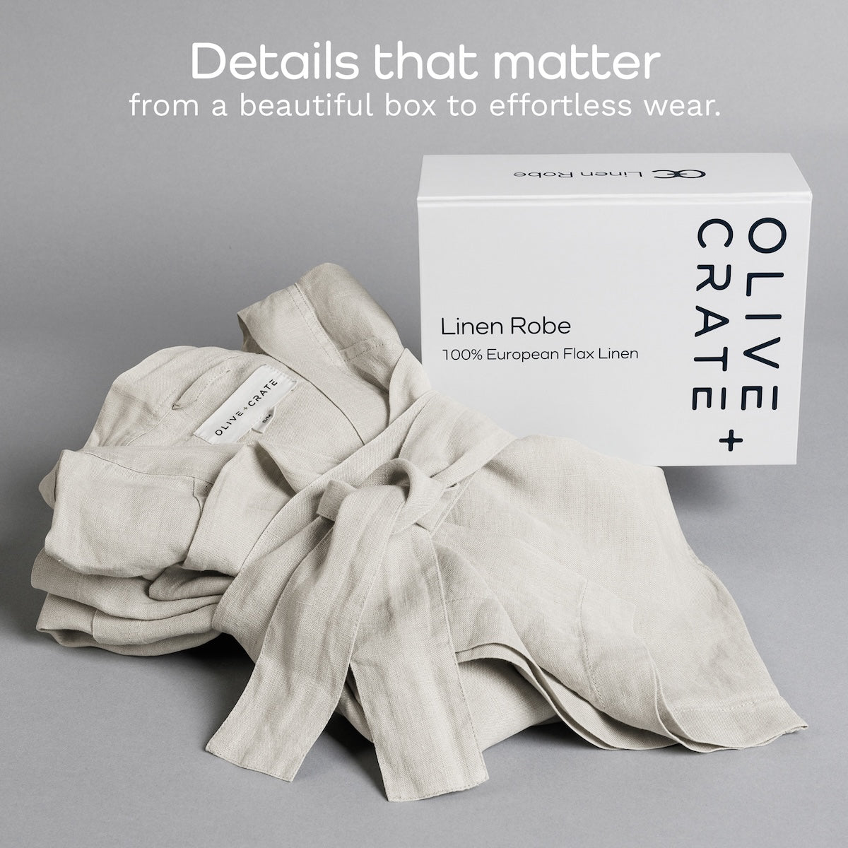 Premium 100% European Flax Linen Robe