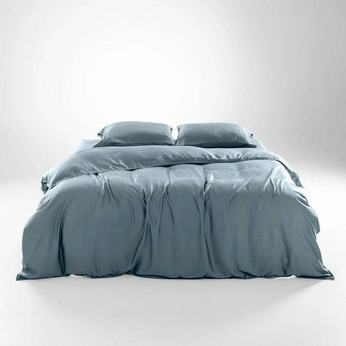 basalt blue duvet cover set #color_Basalt Blue