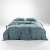 basalt blue duvet cover set #color_Basalt Blue