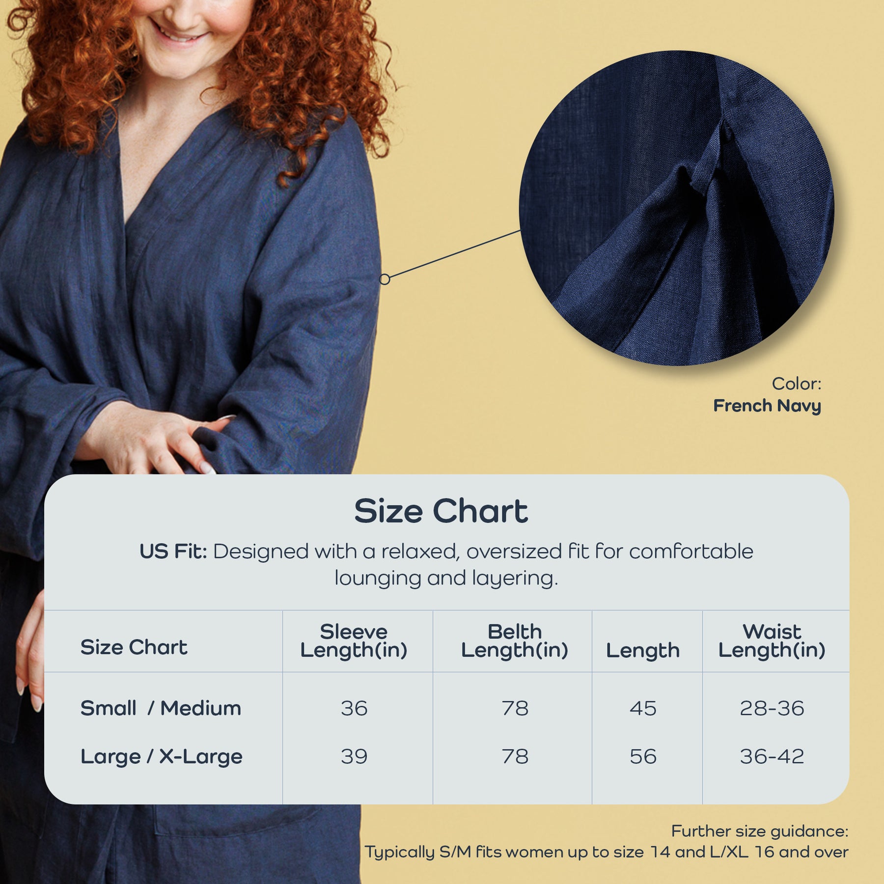 Premium 100% European Flax Linen Robe