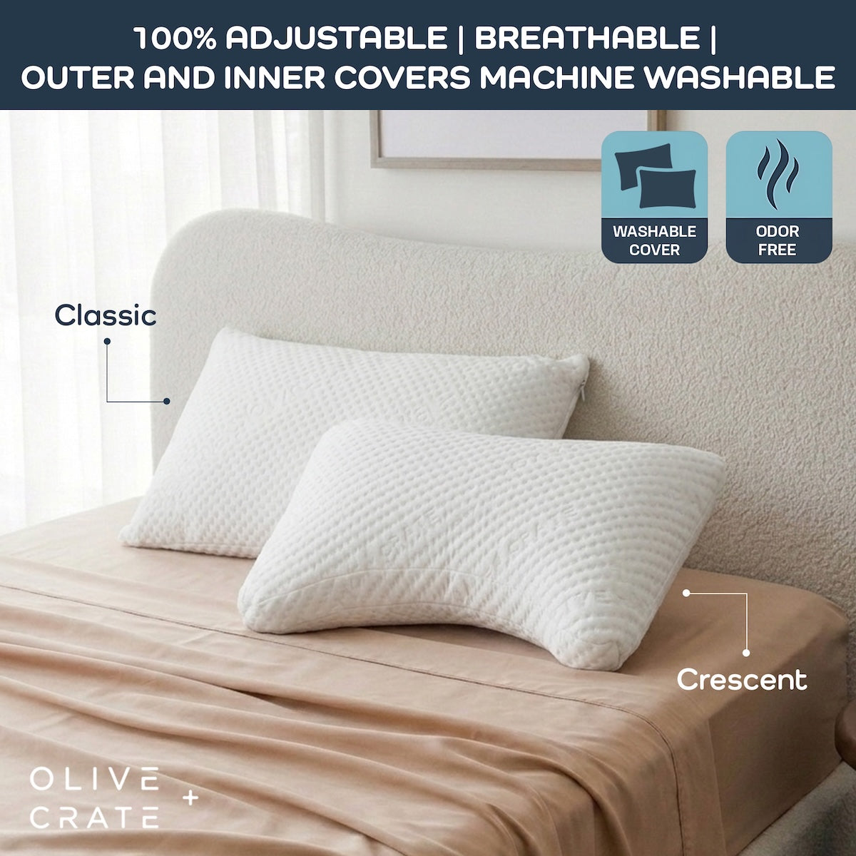 BreathePure Cooling Adjustable Pillow