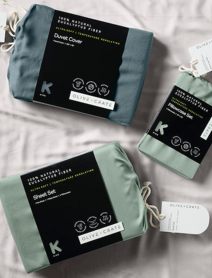 Bedding with no plastic packaging